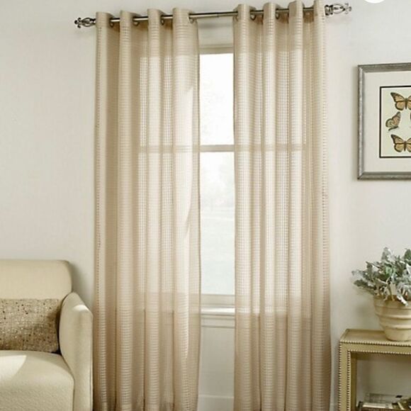 Beige Curtain Panel 84” - Picture 1 of 1